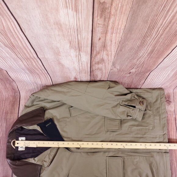 Vtg LL Bean Jacket Mens Large Field Barn Chore Leather Collar Wool Lined Hunting - Picture 15 of 15